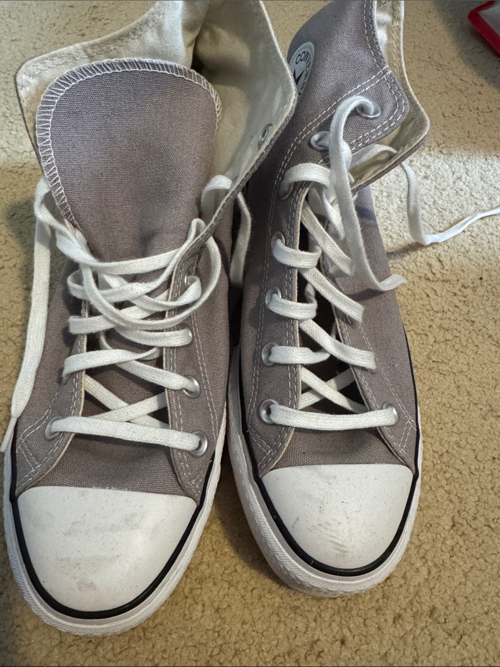 Converse Gray High-Top Canvas Sneakers - Women's